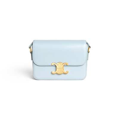 CELIN SMALL TEEN TRIOMPHE BAG IN SHINY CALFSKIN 188423BF4.07IC (18.5*14*6cm)